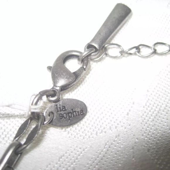 NEW w/ Tags Lia Sophia MATRIX Necklace Bib Choker Antique Retired - Picture 6 of 6